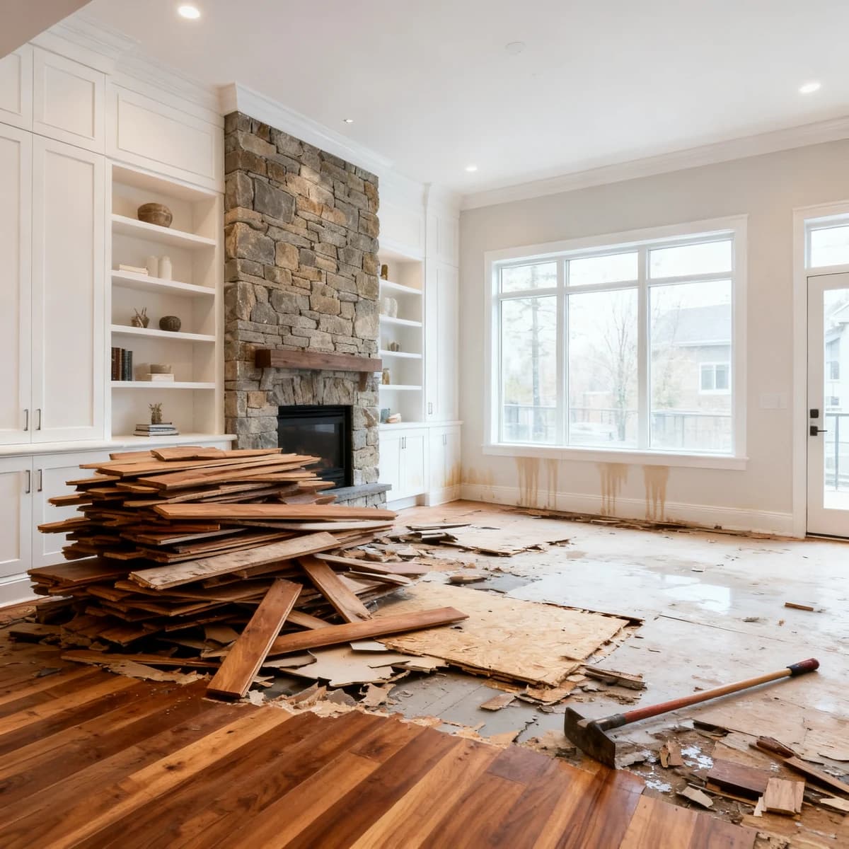 Flood Repair & Reconstruction — before