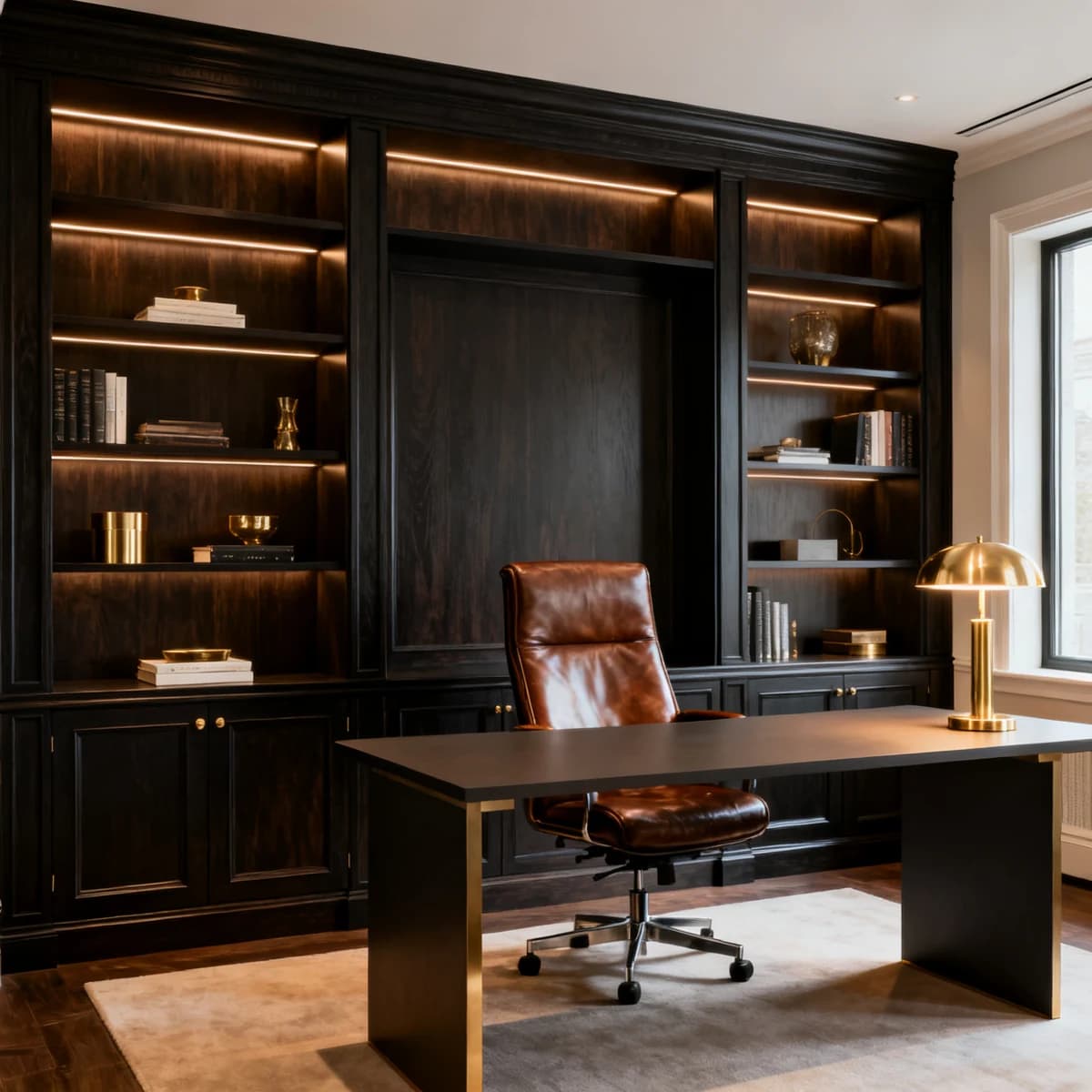 Finished home office with built-ins by Two Crew LTD